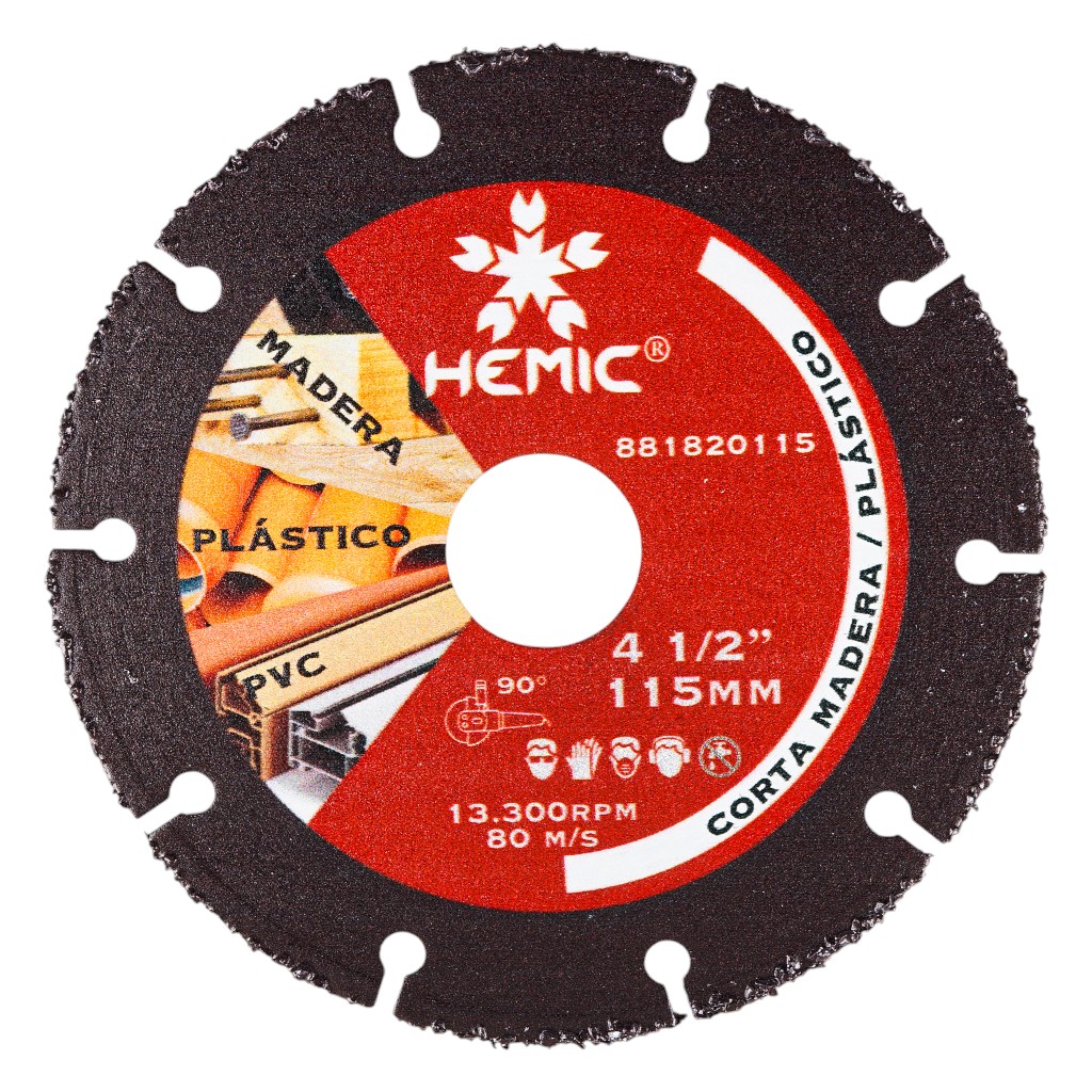 Disco corte Madera/Plastico HEMIC 115x22,23mm