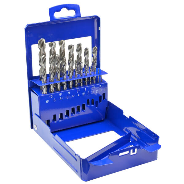 Estuche 19 brocas HSS fresadas y rectificadas TecnoXP Ø 1÷10x0,5 mm