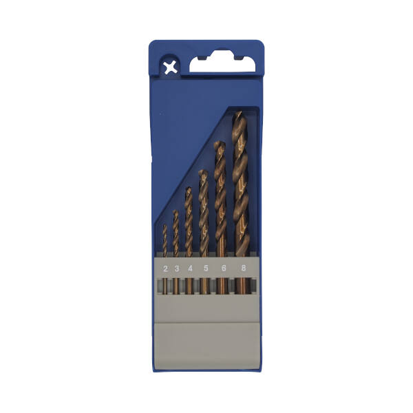 Juego 6 brocas HSS Cobalto 5% DIN338  Ø 2-3-4-5-6-8mm