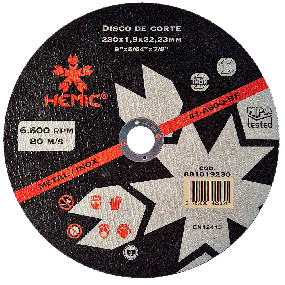 Disco de Corte Hemic 230x1,9x22,23mm
