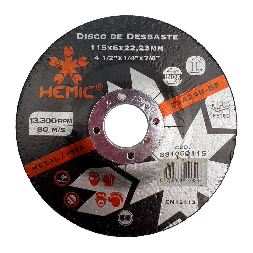 Disco de Desbaste Hemic 230x6x22,23mm