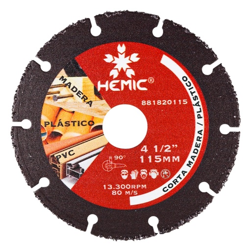 [881820115] Disco corte Madera/Plastico HEMIC 115x22,23mm