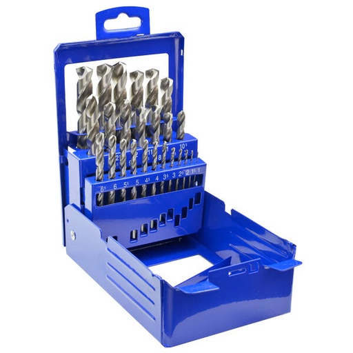 [51125] Estuche 25 brocas HSS fresadas y rectificadas TecnoxP Ø 1-13 x0,5