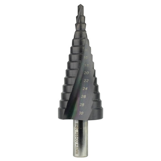 [87] Broca escalonada HSS-Co.5% 6-30mm Ti-Aln