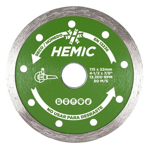 [8801230] Disco Diamantado HEMIC Borde Continuo 230mm