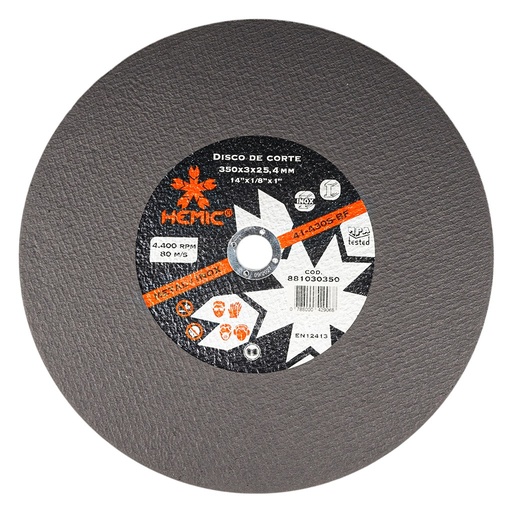 [881030350] Disco de Corte Hemic 350x3x25,4mm