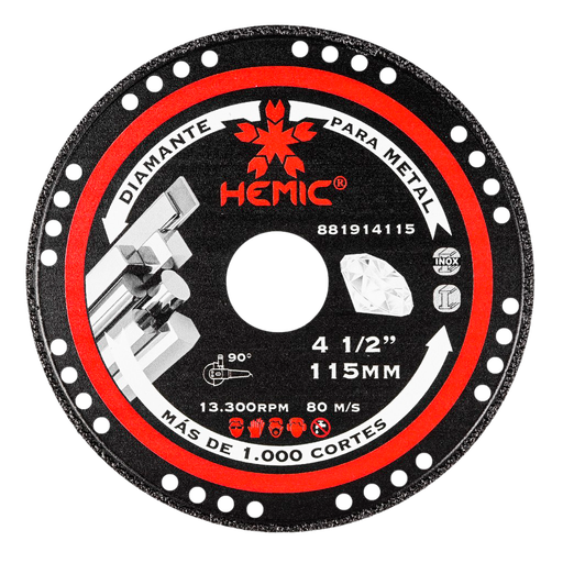 [881914115] Disco Diamantado corte metal HEMIC 115x1,4x22,23mm